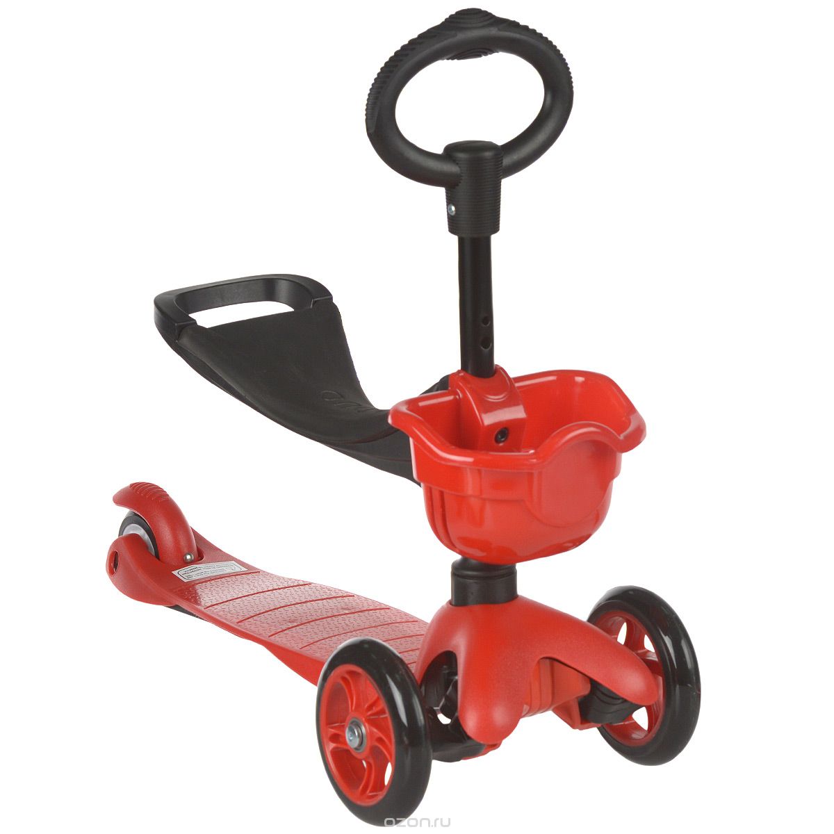 

Трёхколесный красный самокат Maxi Scooter SKL-06B