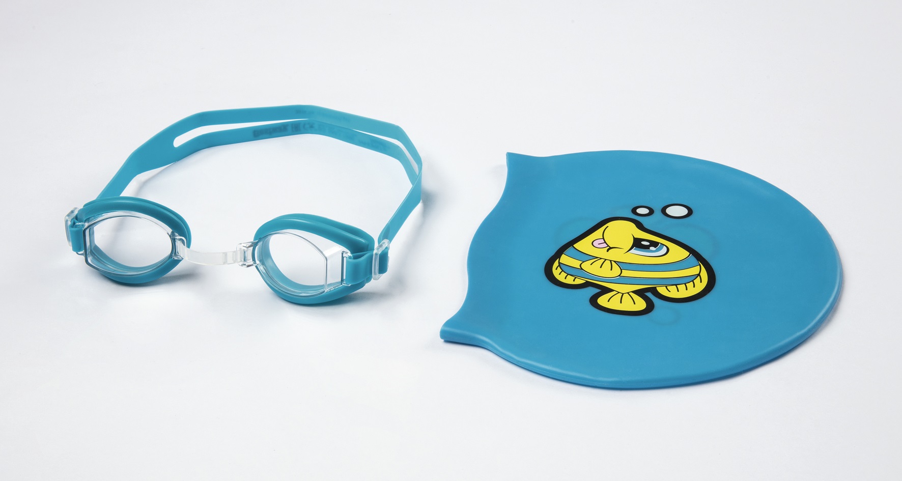 Набор для плавания с очками и шапочкой, от 3 лет, 3 цвета  