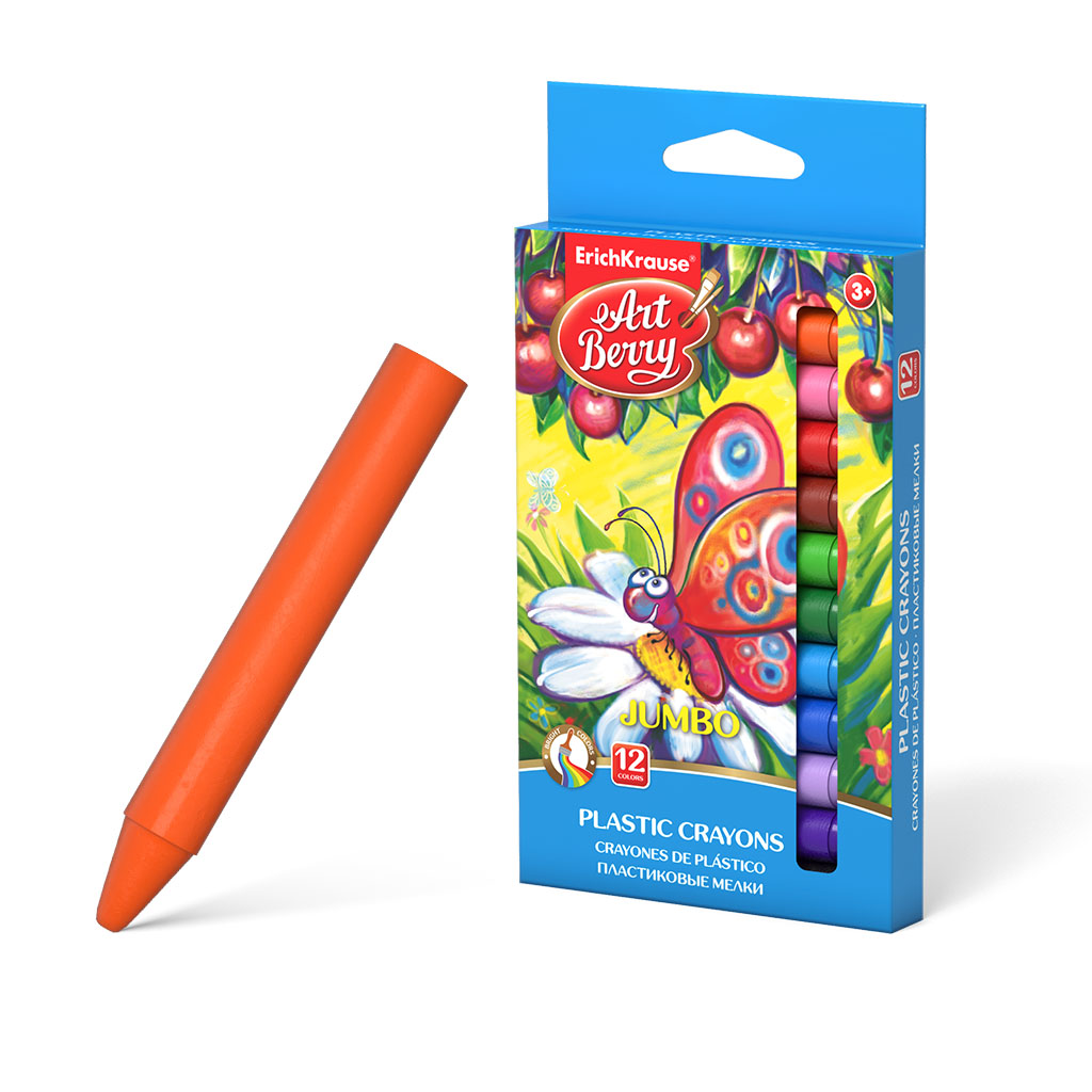 

Пластиковые мелки ArtBerry Jumbo 12 цветов