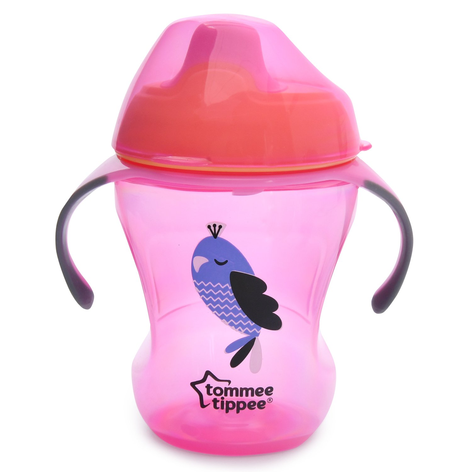 

Поильник-непроливайка с крышкой с ручками Explora Easy Drink, розовый, 230 мл