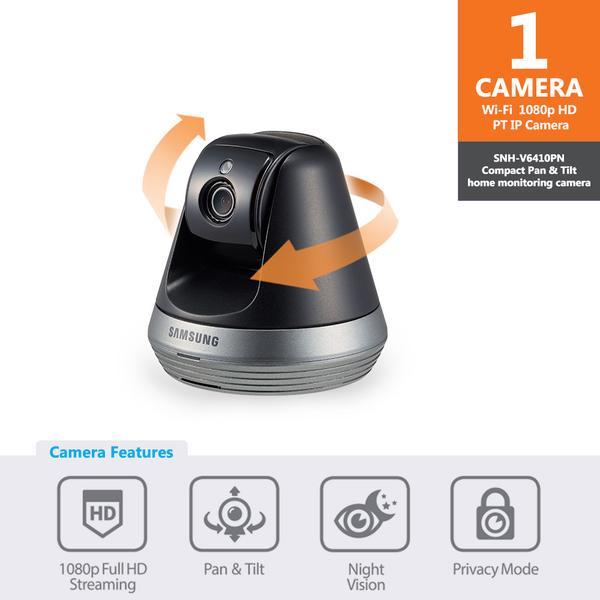 Wi-Fi видеоняня Samsung SmartCam SNH-V6410PN, черная 