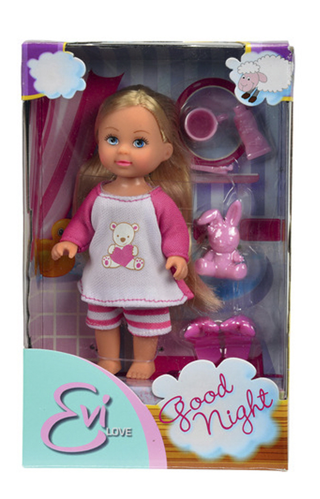 Кукла с аксессуарами - Еви в пижаме  