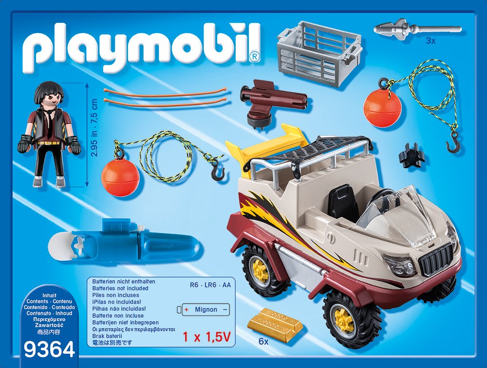 Конструктор Playmobil Полиция: Грузовик-амфибия  
