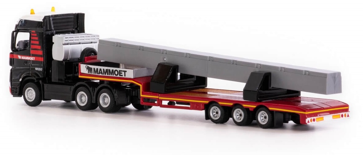 Тягач Mammoet toys - Mercedes Benz Actros Bigspace 6x4 с платформой и балкой  