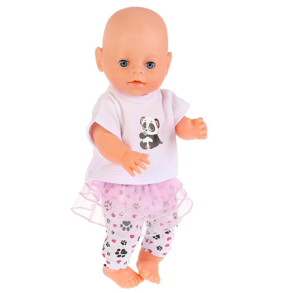 Одежда для кукол ТМ Карапуз 40-42 см - Костюм с юбкой Панда, в пакете  