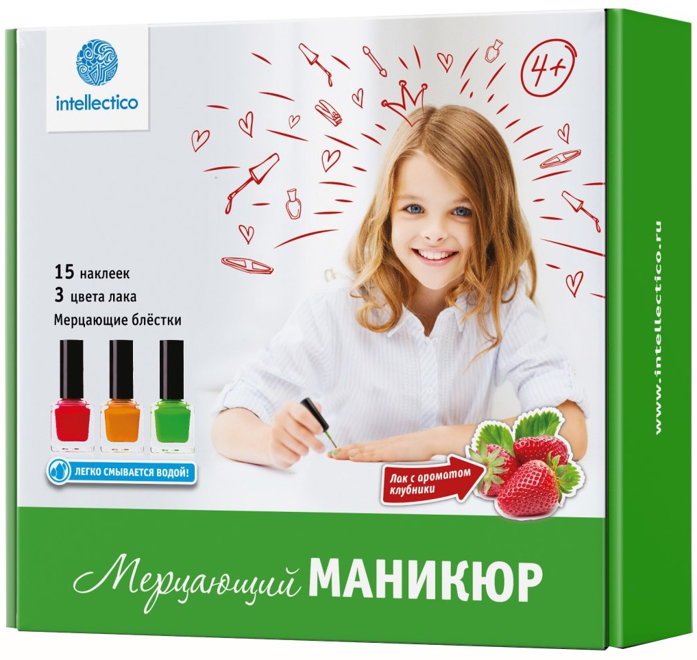 

Набор Мерцающий маникюр, смываемый водой лак с ароматом клубники