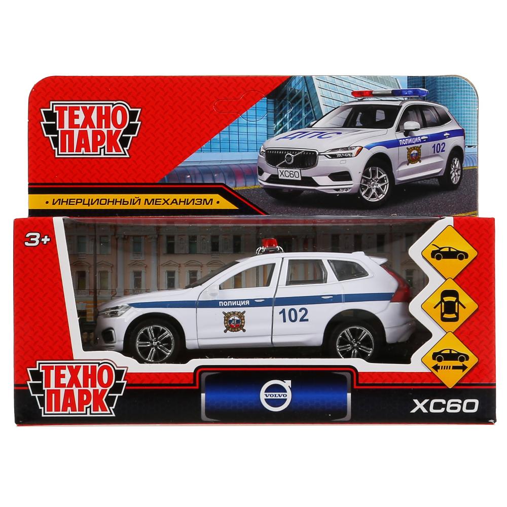 Инерционная металлическая модель - Volvo Xc60 R-Desing - Полиция 12 см, белый  