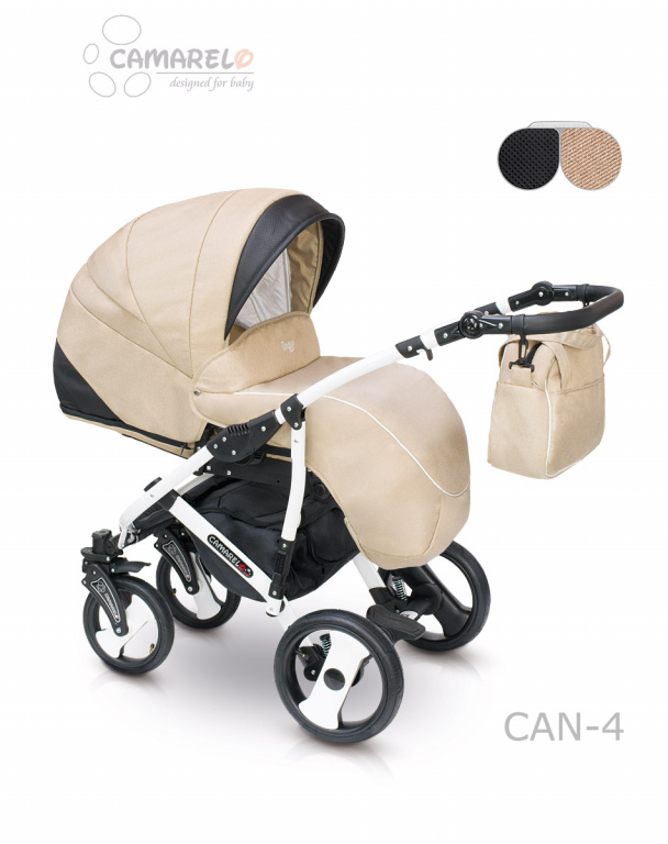 Детская коляска Camarelo Carera New 2 в 1, бежевая  