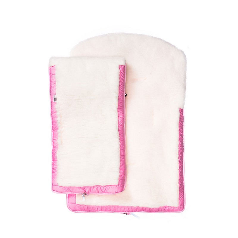 Конверт зимний меховой Nuovita Alpino Bianco Rosa/Розовый  