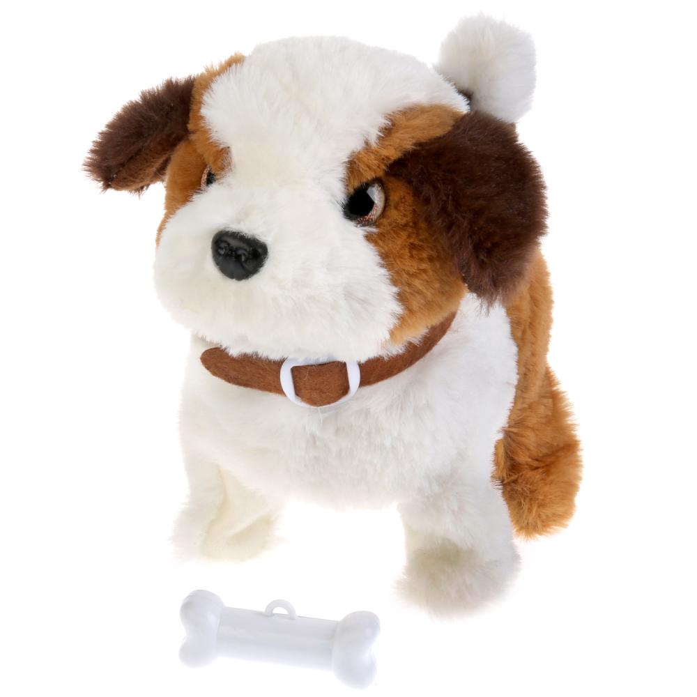 Интерактивный щенок Дружок с косточкой, 7 функций  