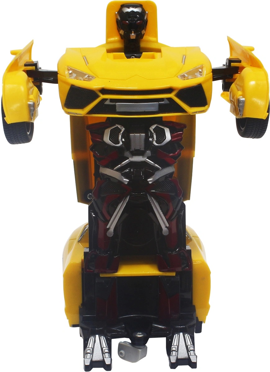 Робот на р/у 2,4GHz, трансформирующийся в легковую машину, желтый   