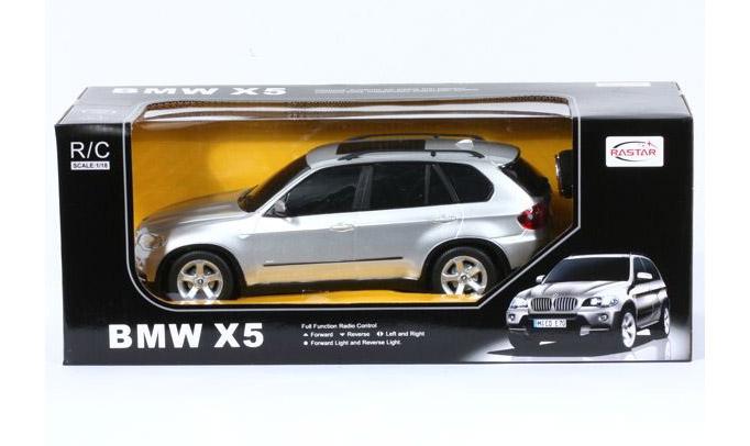 Машина на радиоуправлении 1:18 BMW X5 40MHZ, цвет серебряный  