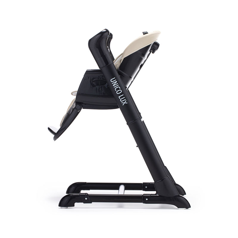 Стульчик для кормления с электронным устройством качения Nuovita Unico lux Nero, Latte, Nero/Латте, Черный  