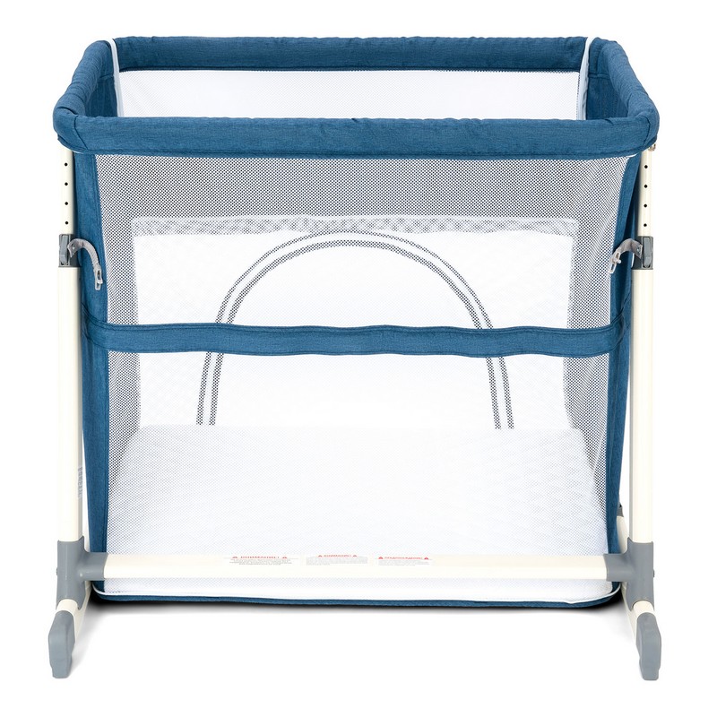 Детская приставная кроватка Nuovita Accanto Calma Blu scuro Lino/Темно-синий лен  