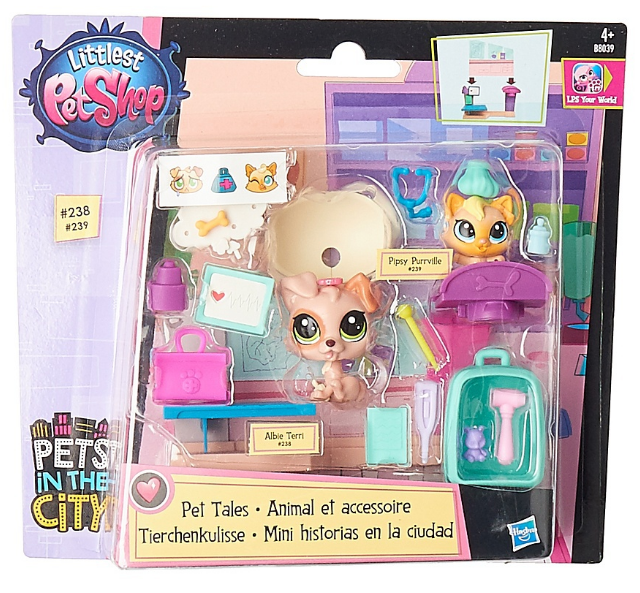 Littlest Pet Shop. Набор - Истории зверюшек - Ветеринарная клиника, серия Pets in the City   