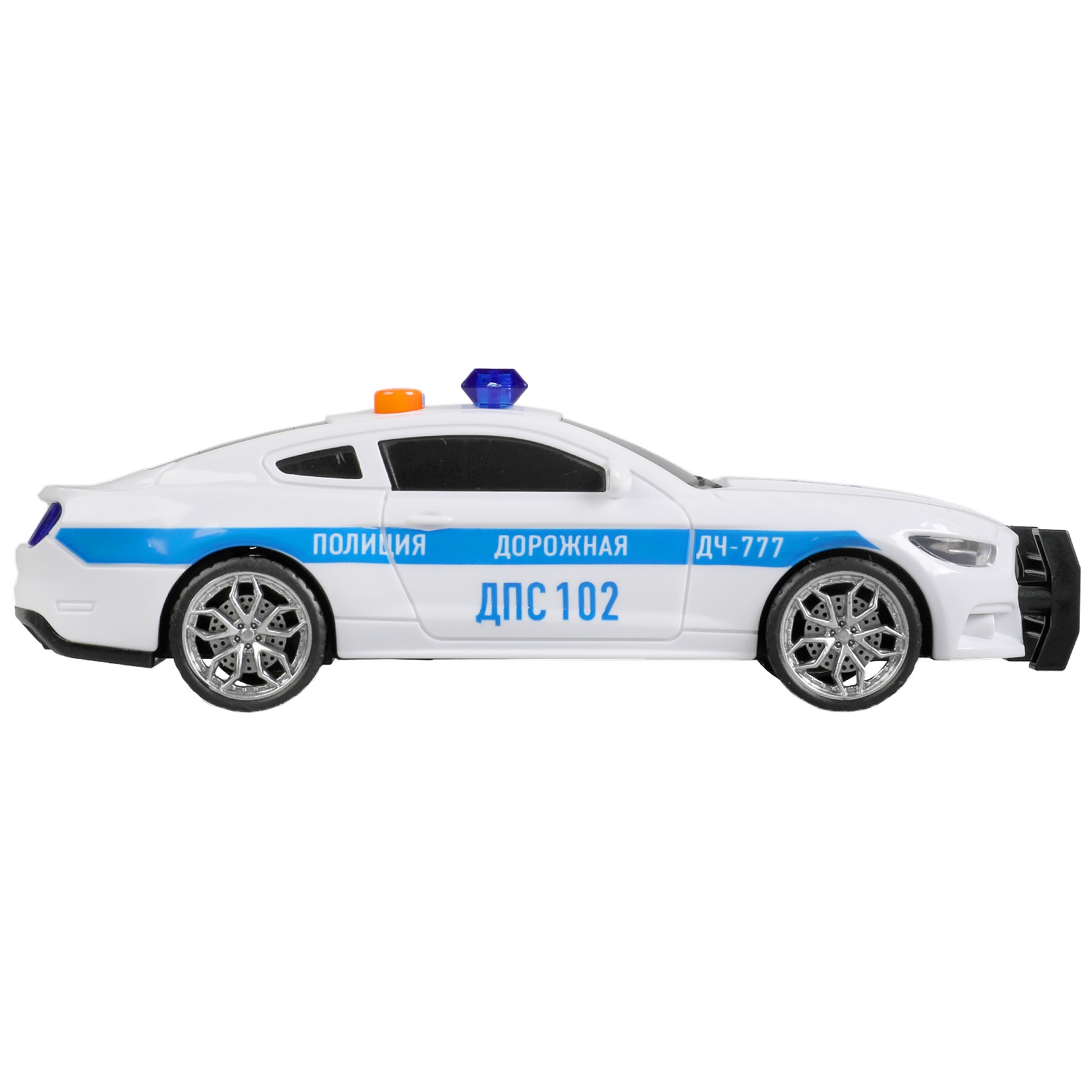 Машина Спорткар Полиция 16,5 см свет-звук инерционная пластиковая  