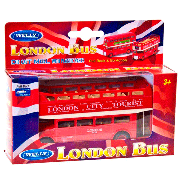 Модель - London Bus, открытый, 1:60-64  