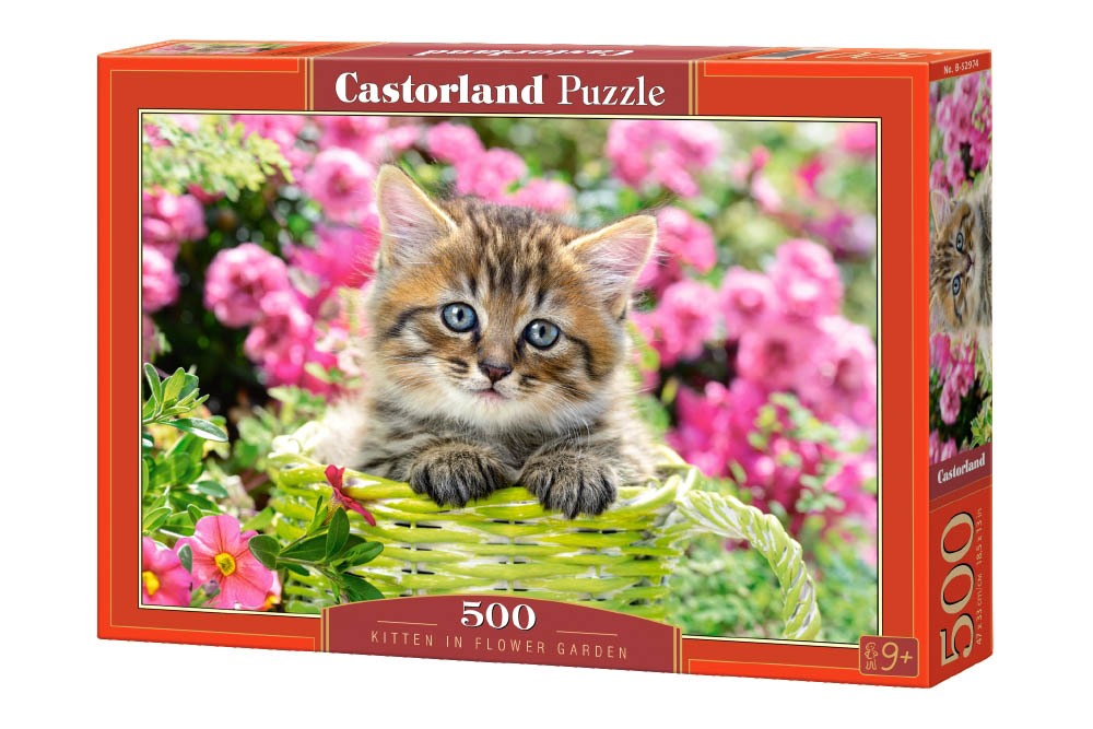 Пазлы Castorland Животные - Котенок в саду, 500 деталей  
