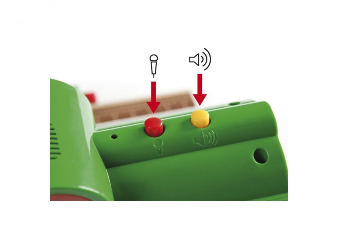 Игровой набор – Звукозаписывающая ж/д станция на батарейках с часами  