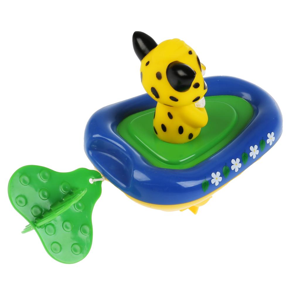 Игрушка пластизоль для ванны Лео и Тиг - Лео с лодкой  