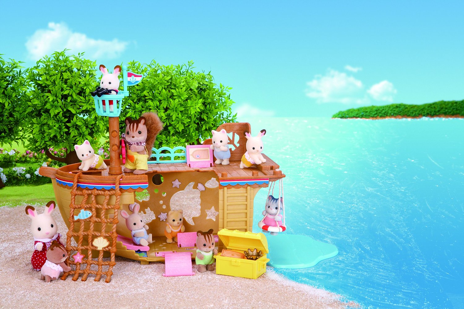 Набор "Детская площадка Сокровища морей" из серии «Sylvanian Families»  (Epoch, 5210st) купить в магазине детских игрушек Toy Way