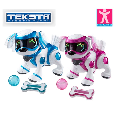 Голубая интерактивная собака Teksta – Puppy, с аксессуарами  