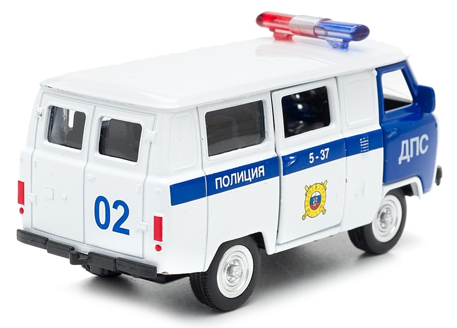 Металлическая машина УАЗ- 396259 Полиция ДПС, свет, звук  