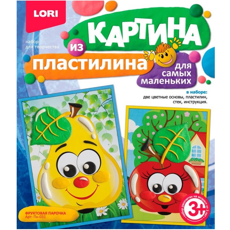 

Картина из пластилина - Фруктовая парочка