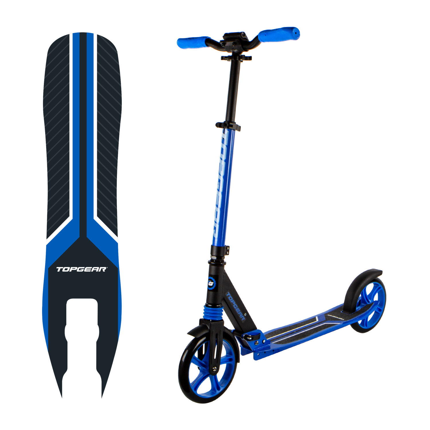 

Двухколесный складной самокат Topgear 200, черно-синий