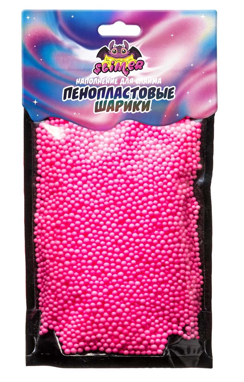

Наполнение для слайма Пенопластовые шарики, 2 мм, розовый