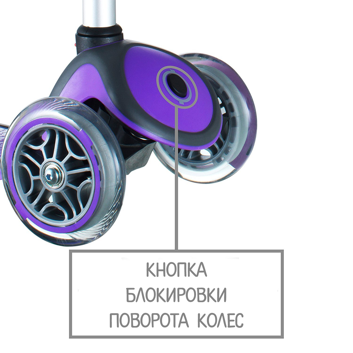 Трёхколёсный самокат Globber Primo Plus, фиолетовый  