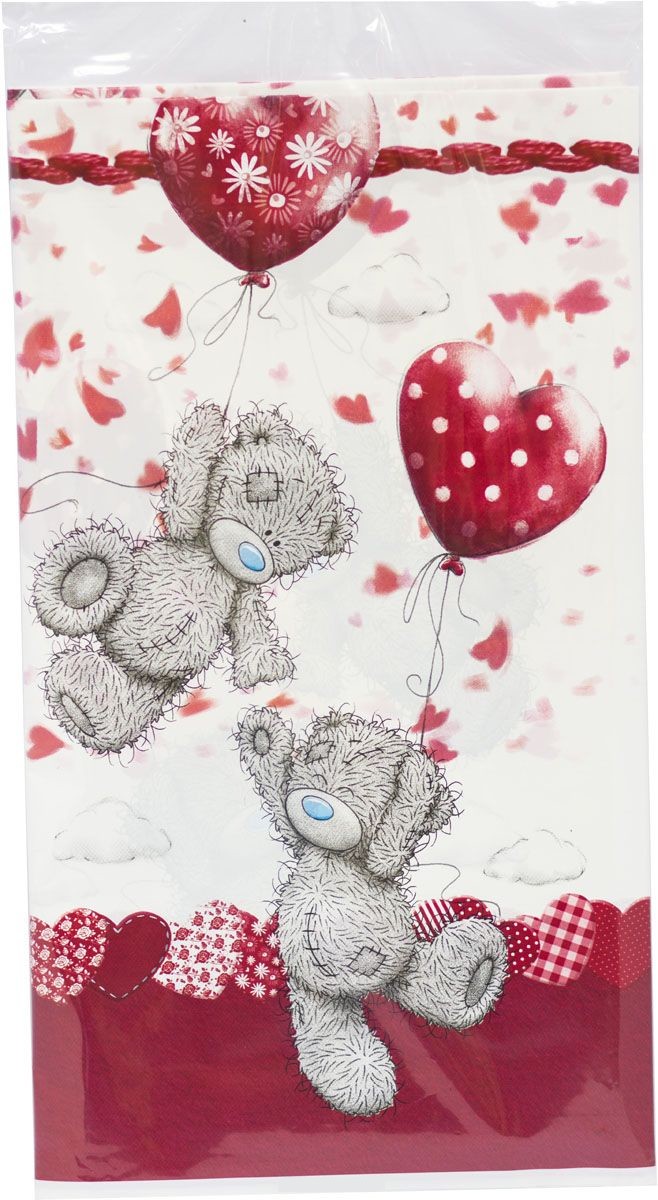 

Скатерть из полиэтилена серия Me To You, красная, размер 1,4 х 2,6 м.