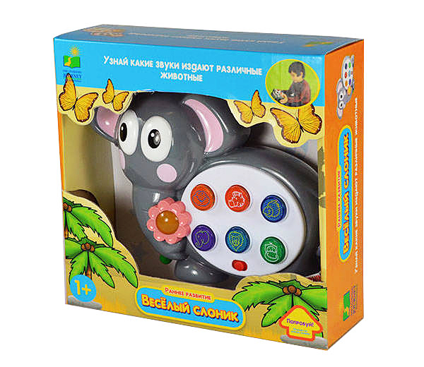 Развивающая игрушка – Слоник, со звуковым и световым эффектами  