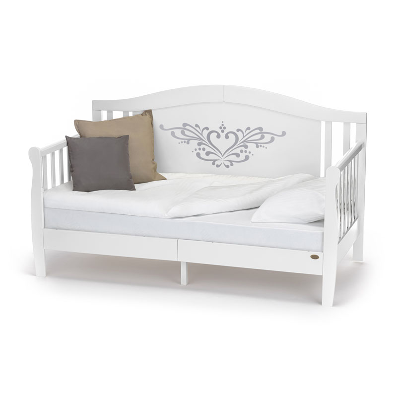 Детская кровать-диван Nuovita Stanzione Verona Div Cuore, Bianco/Белый  