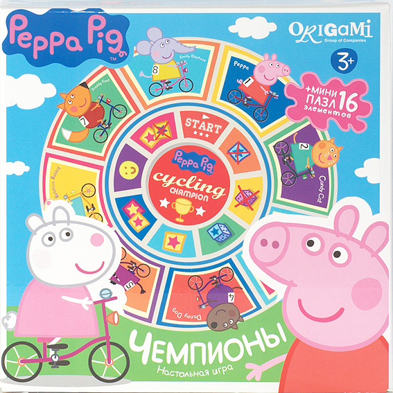 

Игра настольная Peppa Pig – Чемпионы, карусель-лото+пазл