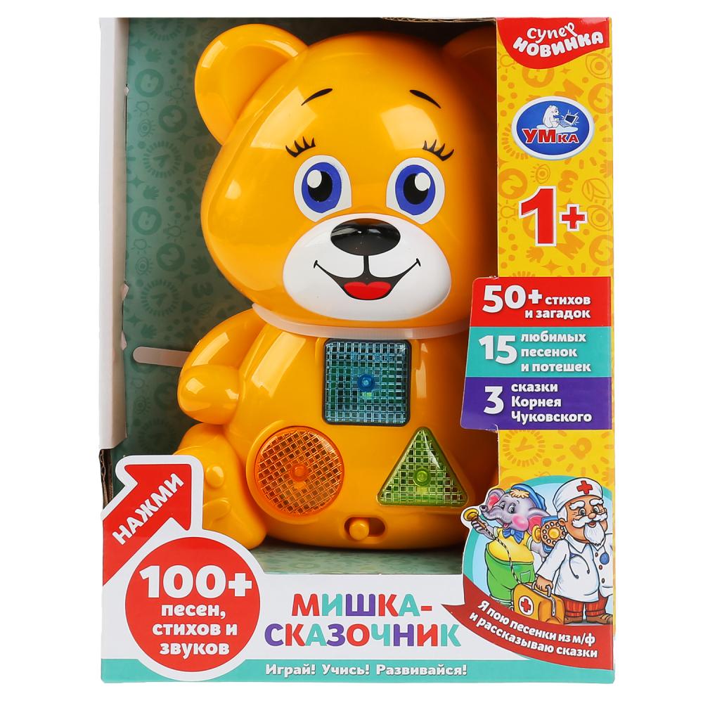 Развивающая игрушка - Сказочник-мишка, 3 сказки К. Чуковского, 50+стихов и загадок, 15 песен и потешек  