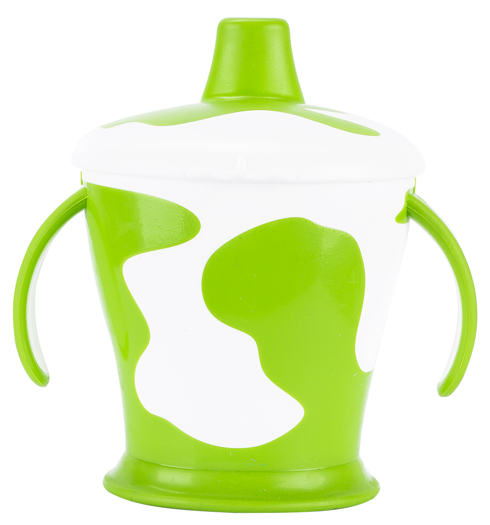 Чашка-непроливайка с ручками - Little cow, 250 мл, 9+, зеленый  