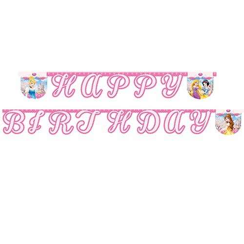 

Гирлянда-буквы Happy Birthday – Принцессы Гламур, 220 см