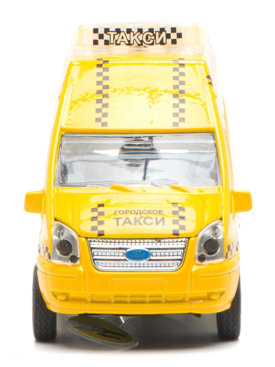 Машина металлическая инерционная Ford Transit - Такси со светом и звуком  