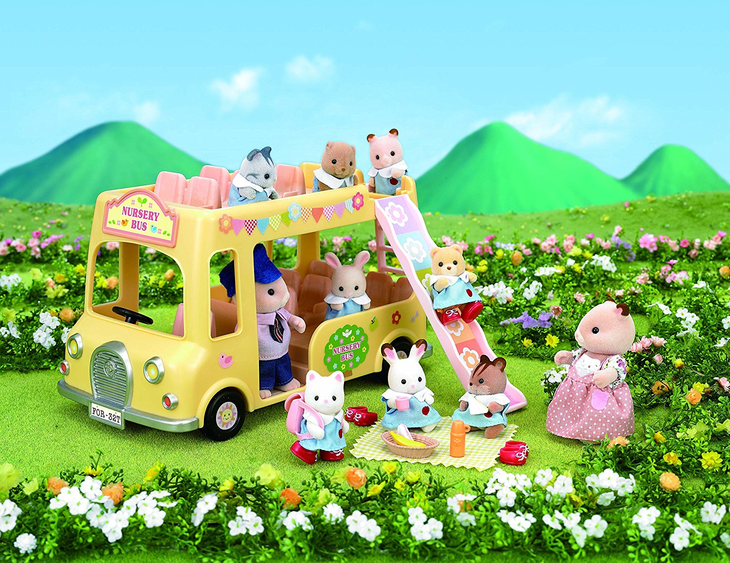 Sylvanian Families - Двухэтажный автобус для малышей  