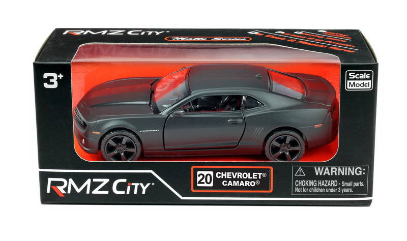 Металлическая инерционная машина RMZ City - Chevrolet Camaro, 1:32, серый матовый  