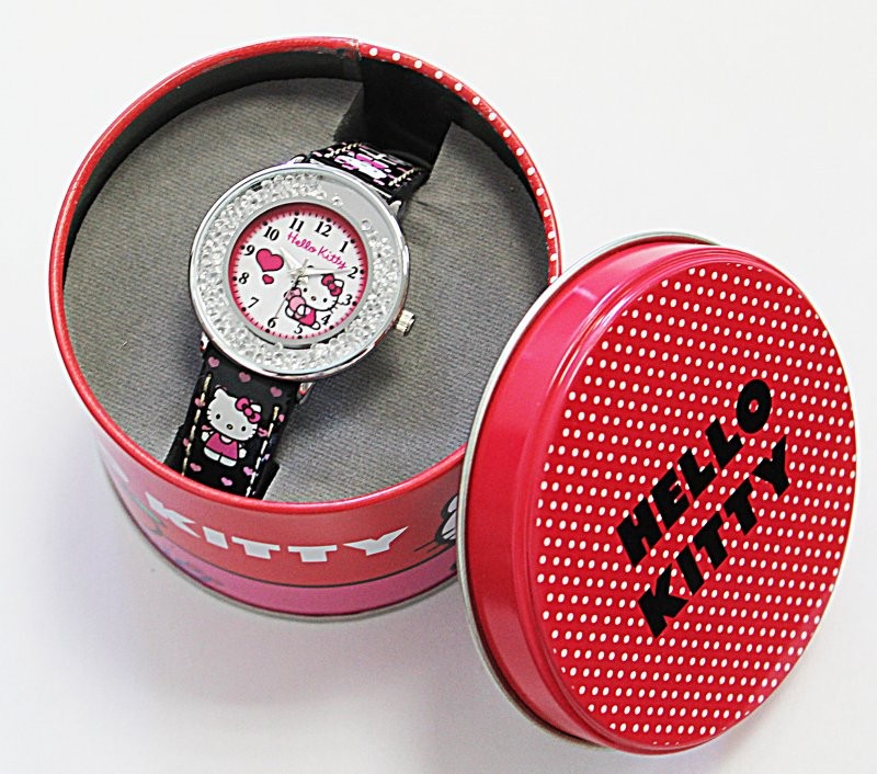 Часы наручные аналоговые Hello Kitty красные  