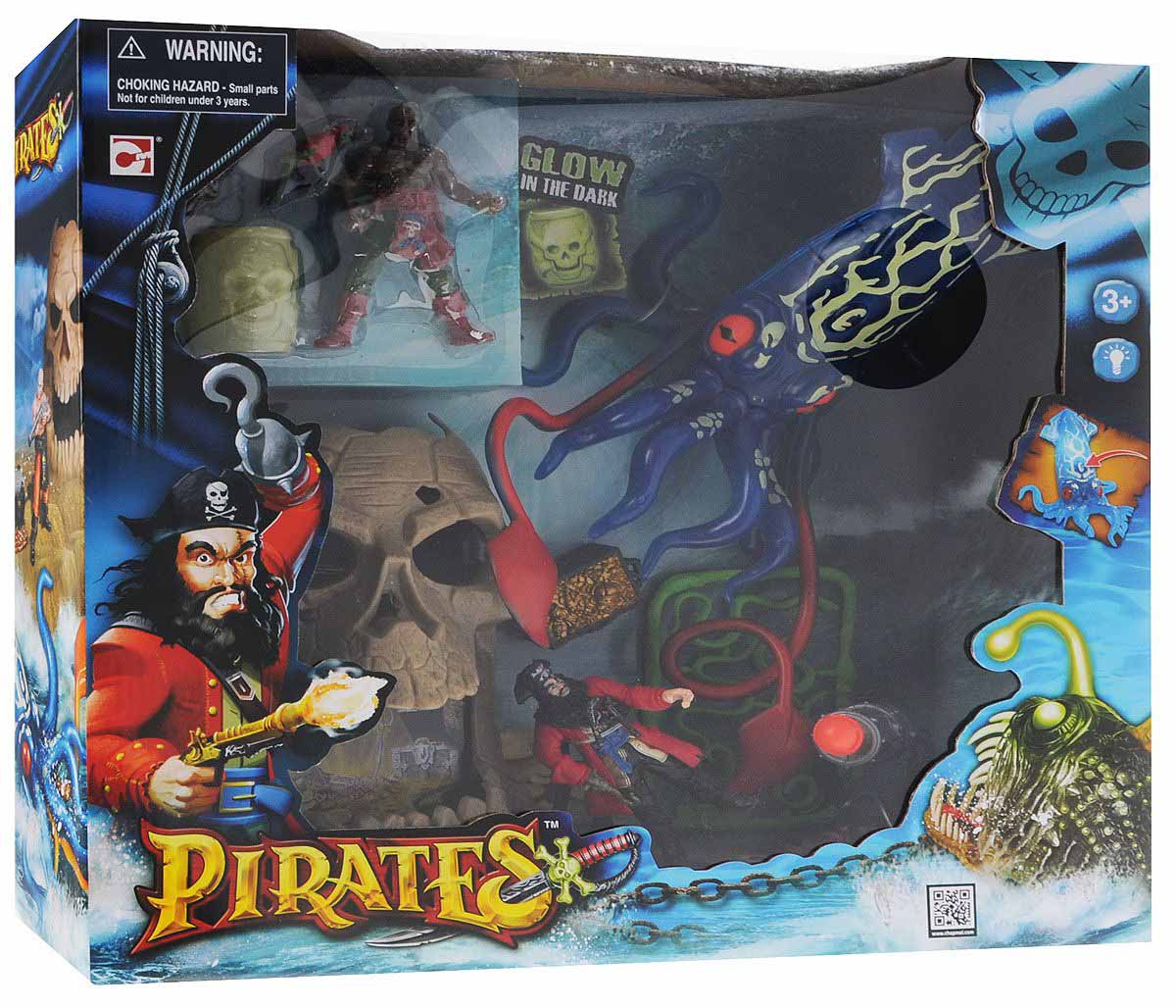 Набор Пираты - Битва с гигантским кальмаром, свет и стрельба  