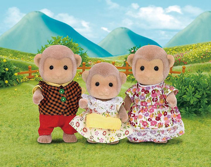 Sylvanian Families - Семья Обезьян, 3 фигурки  