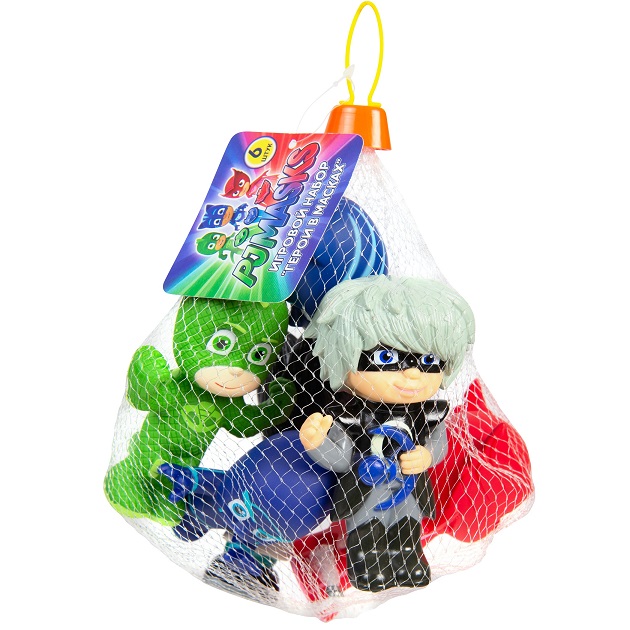 Игровой набор для ванны из серии Герои в масках TM PJ Masks, пластизоль, 6 фигурок  