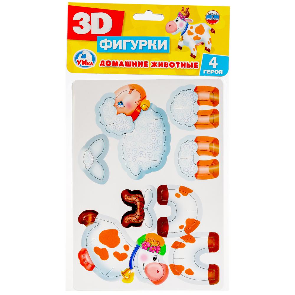 

Развивающий пазл Домашние животные, с 3D фигурками