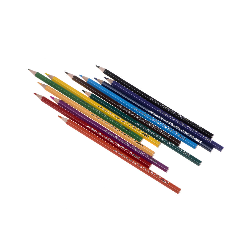 Цветные карандаши 12 оттенков, в коробке с европодвесом  