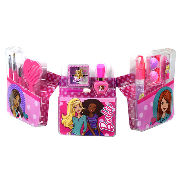 Игровой набор детской декоративной косметики с поясом визажиста – Barbie  