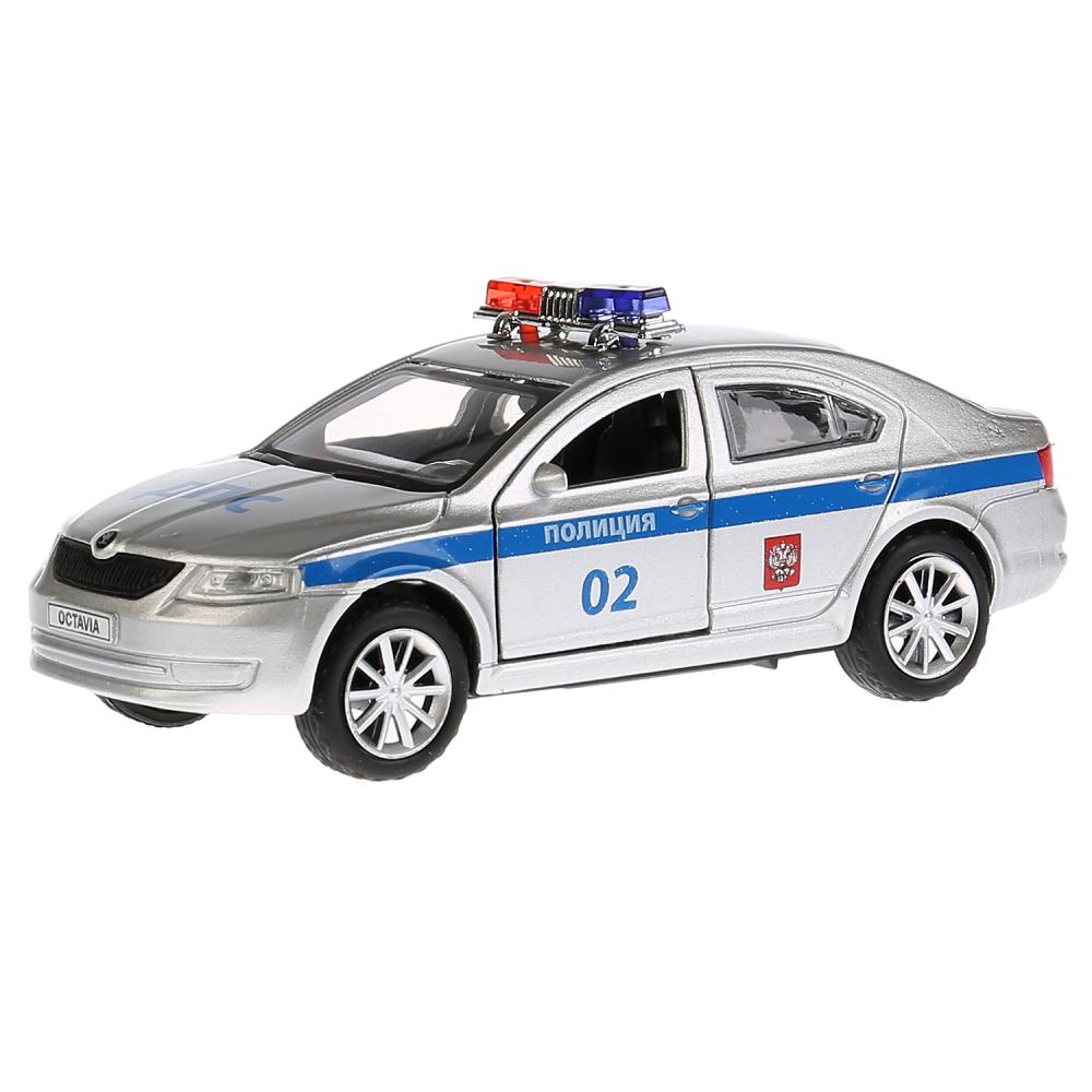 

Металлическая инерционная модель – Skoda Octavia Полиция, 12 см
