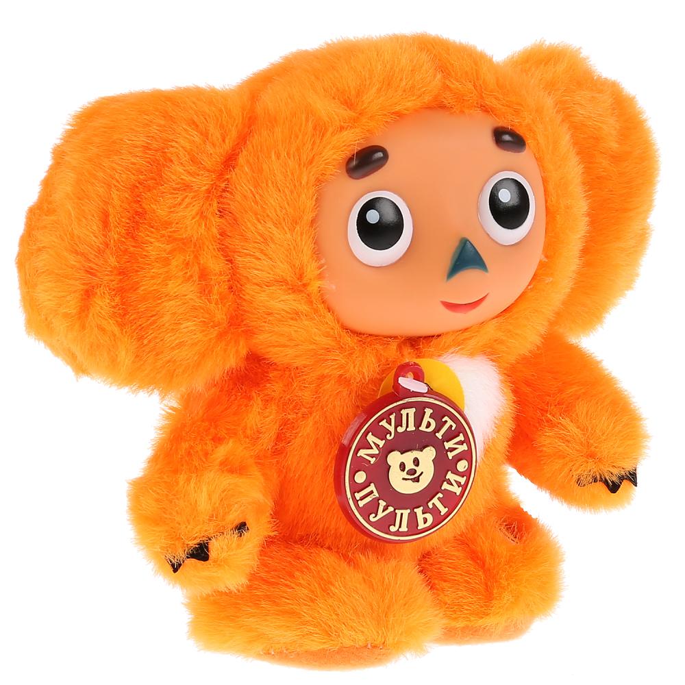 Мягкая игрушка – Чебурашка с оранжевым мехом, озвученный русский чип, 14 см.  